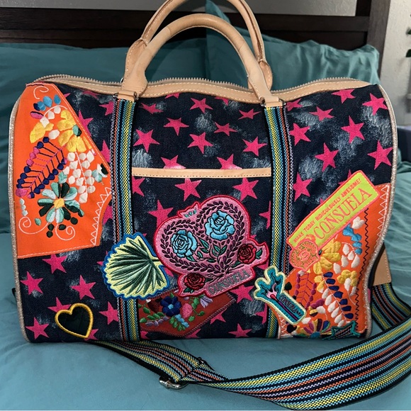 Consuela Handbags - Consuela patch work weekender travel bag